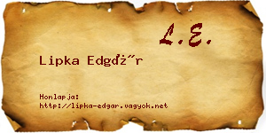 Lipka Edgár névjegykártya